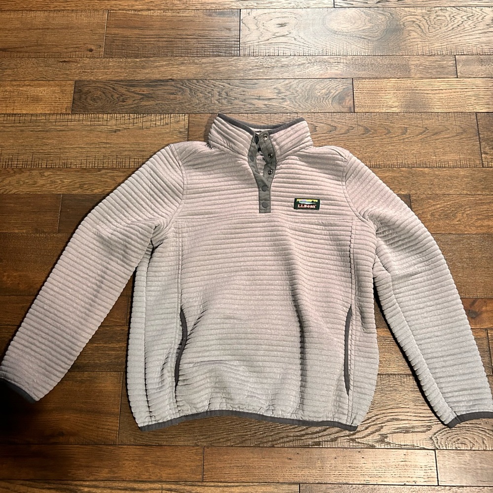 L.L. Bean quarter button pullover sweatshirt fleece